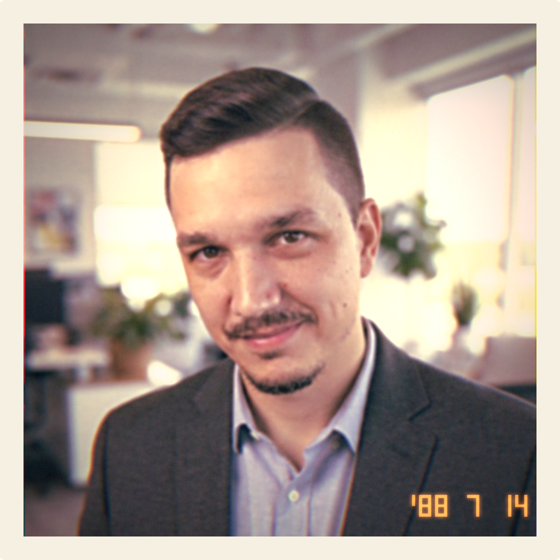 Patrick Padgett — a square film print with a '88 7 14 date stamp