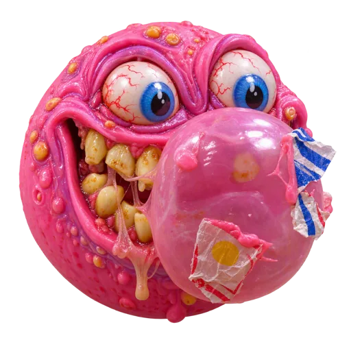 Wax-Pack Wally — a gross-out rubber ball for Garbage Pail Kids
